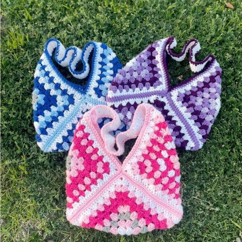 Colorful Crochet Tote Bags